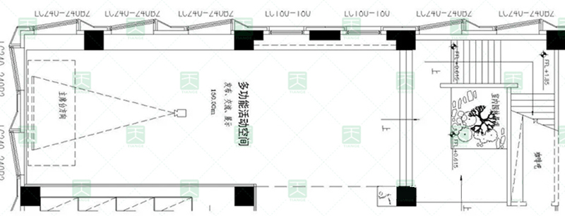 深圳中廣核多功能會(huì)議廳平面圖